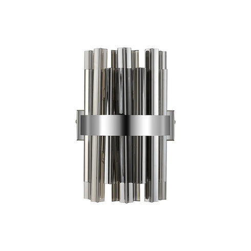 Kade Wall Light Nickel - Smoked Glass